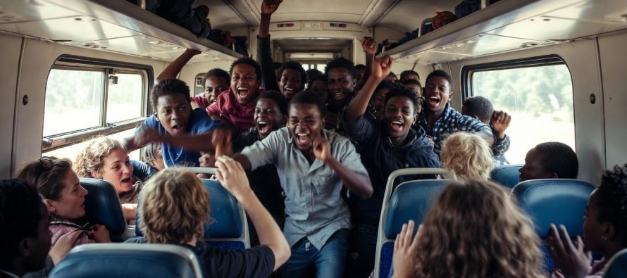 Maranza occupano treno al grido “Italia di m*****” – VIDEO