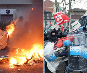 Guerriglia urbana a Torino: l’estrema sinistra di Askatasuna contro l’Italia