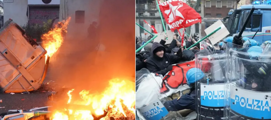 Guerriglia urbana a Torino: l’estrema sinistra di Askatasuna contro l’Italia