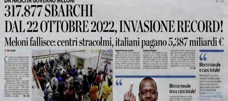Sbarcati 317.877 clandestini da quando Meloni è premier 🥲