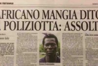 Africano mangia dito a poliziotta ma il giudice lo assolve