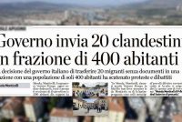 Governo invia 20 clandestini a casa di 400 italiani