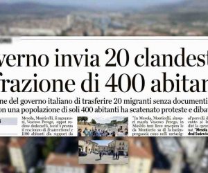 Governo invia 20 clandestini a casa di 400 italiani