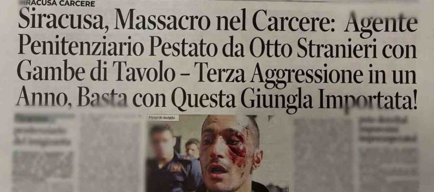 Poliziotto massacrato da 8 immigrati: è grave