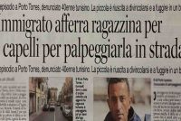 Ragazzina afferrata per i capelli da immigrato che la vuole stuprare in strada