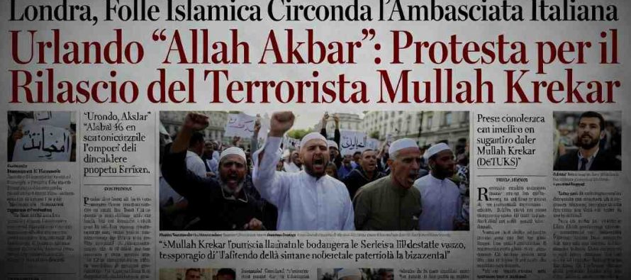 Islamici circondano l’ambasciata italiana al grido “Allah Akbar” – VIDEO