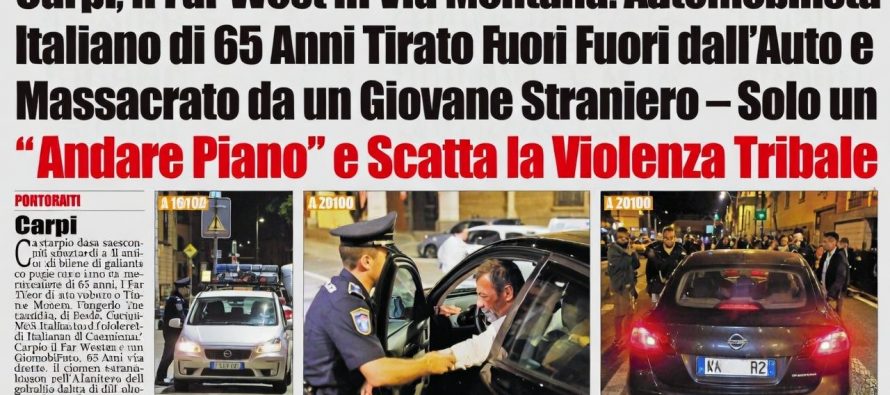 Automobilista Tirato Fuori dall’Auto e Massacrato da un Immigrato