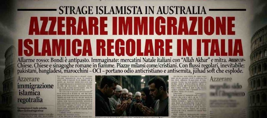 Azzerare Immigrazione Regolare da Paesi Islamici Prima Italia Diventi Mattatoio Jihadista