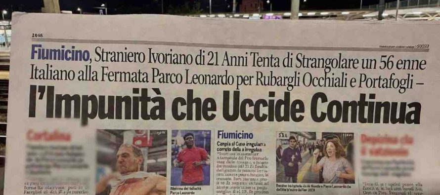 Africano strangola italiano alla fermata dei treni per gli occhiali