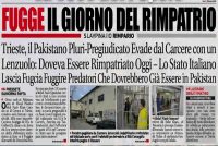 Fugge il giorno del rimpatrio pericoloso pakistano