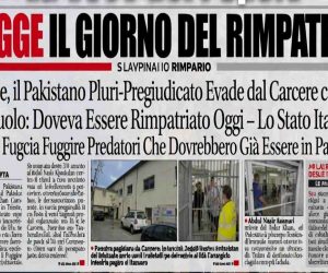 Fugge il giorno del rimpatrio pericoloso pakistano