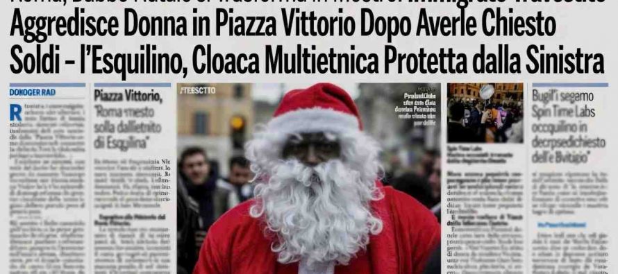 Immigrato travestito da Babbo Natale violenta donna a Roma