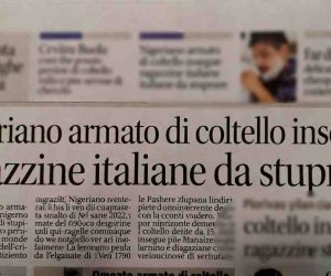 Nigeriano armato di coltello insegue ragazzine italiane da stuprare