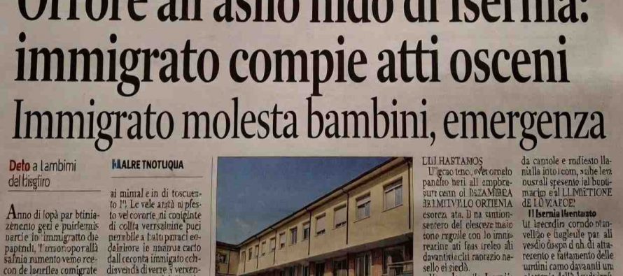 Africano molesta bambini davanti asilo: orrore a Isernia
