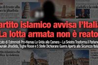 Partito islamico avvisa l’Italia: “La lotta armata non è reato”