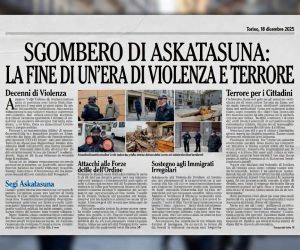 Askatasuna: decenni di violenze, sgomberato appena tocca il giornale della sinistra