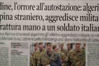 Immigrato spezza la mano a militare italiano