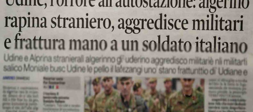 Immigrato spezza la mano a militare italiano