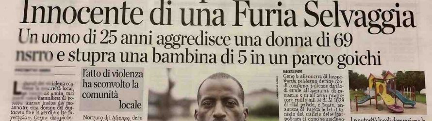 Africano strappa bimba di 5 anni da braccia nonna e la stupra