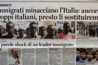 Immigrati minacciano l’Italia: ancora troppi italiani, presto li sostituiremo