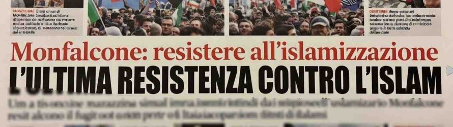 La marcia degli ottomila patrioti contro l’Islam a Monfalcone