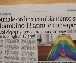 Non puoi vivere nel bosco ma cambiare sesso a 13 anni sì