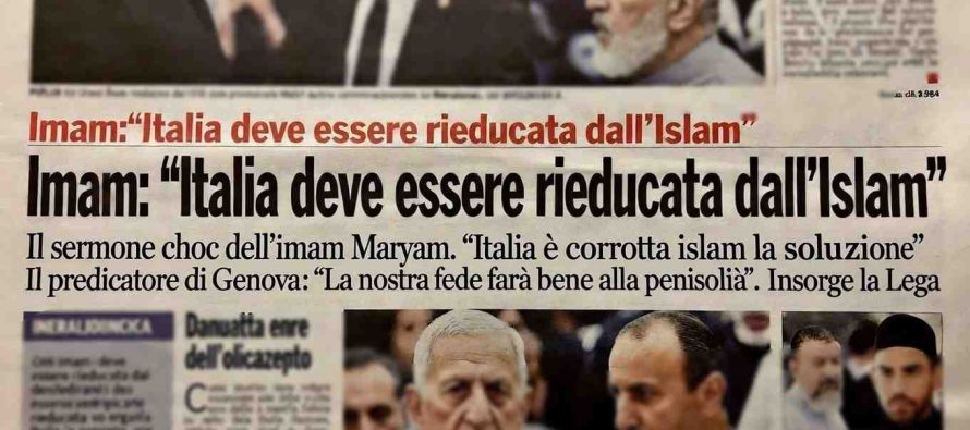 Sermone choc dell’imam: “Italia deve essere rieducata dall’Islam”