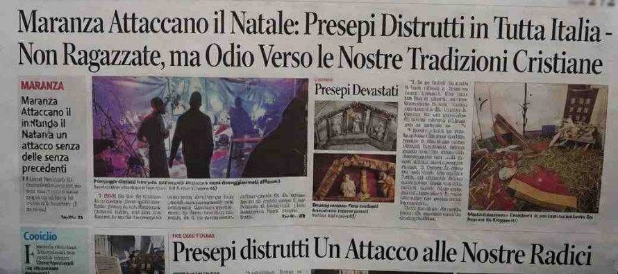 Maranza Attaccano il Natale: Presepi Distrutti in Tutta Italia