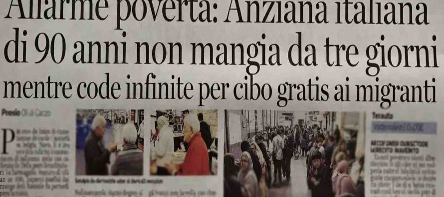 Immigrati in fila per il cibo gratis: 90enne italiana non mangia da tre giorni