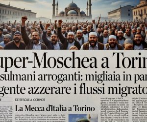 “Super-Moschea” a Torino Finanziata dal Marocco: Minareto di 20 Metri e Caserma per i Giovani Gusulmani
