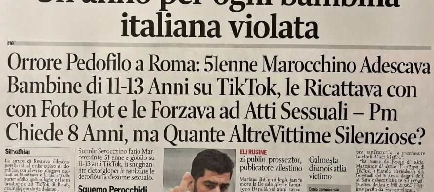 Pedofilo africano violenta 8 bambine di 11 anni a Roma