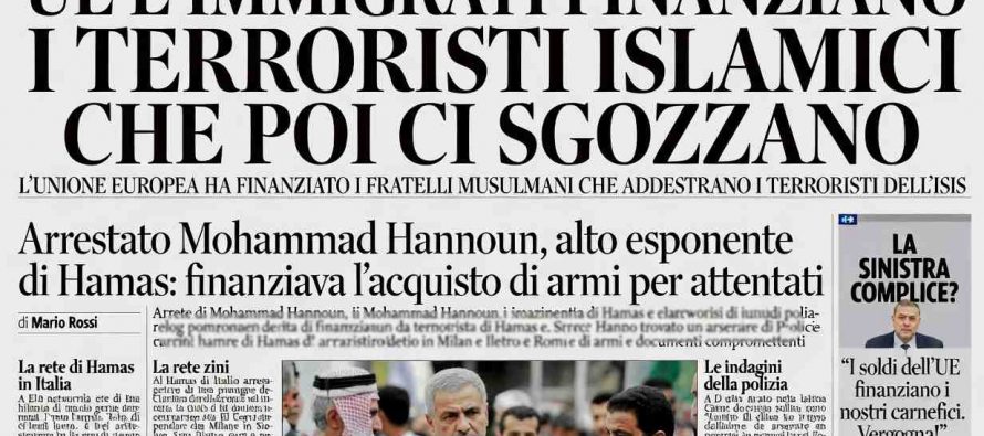 UE e immigrati finanziano i terroristi islamici che poi ci sgozzano