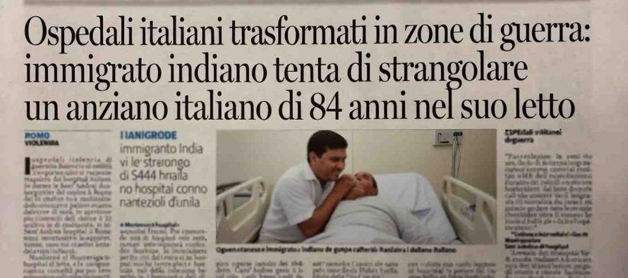 Immigrato non vuole compagno di stanza italiano e strangola 84enne in ospedale