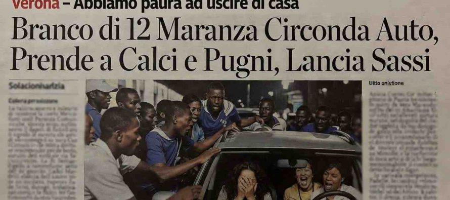 Verona, ragazzini stranieri bloccano le auto italiane e le sfasciano