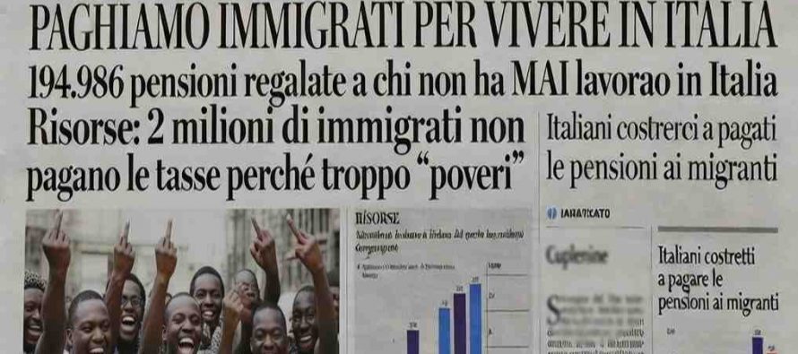 Paghiamo immigrati per vivere in Italia: mantenuti dai nostri sussidi, 1 su 3 non paga tasse