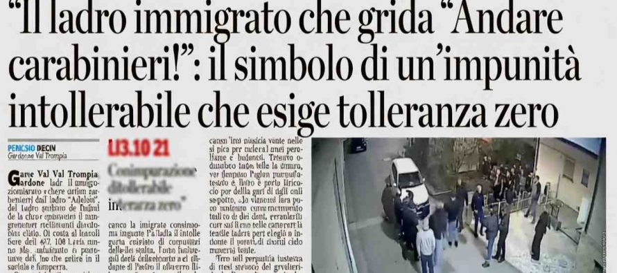 Ladro straniero minaccia padrone di casa: “Chiamo i Carabinieri”