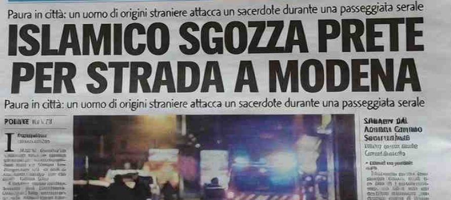 Islamico nordafricano sgozza prete per strada a Modena