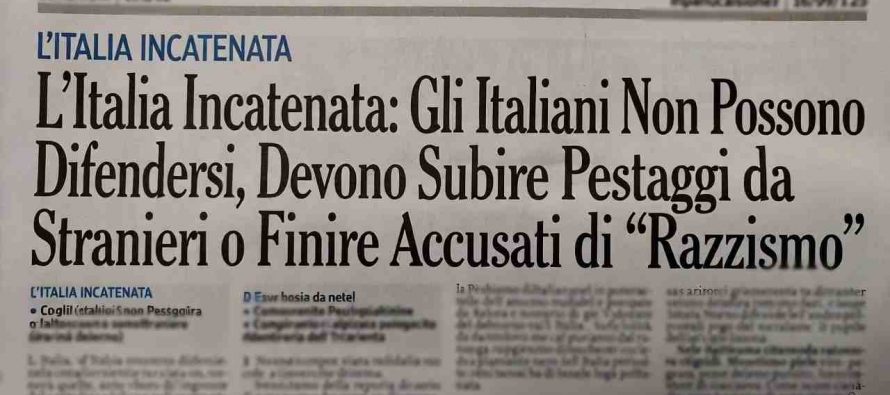 Il caso Cicalone: italiani devono lasciarci massacrare o essere accusati di razzismo