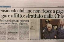 Pensionato italiano senza soldi sfrattato dalla Chiesa: preferiscono i migranti