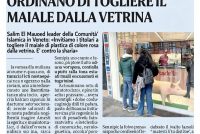 Islamici contro il maiale esposto in vetrina: è offensivo