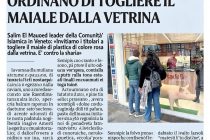 Islamici contro il maiale esposto in vetrina: è offensivo