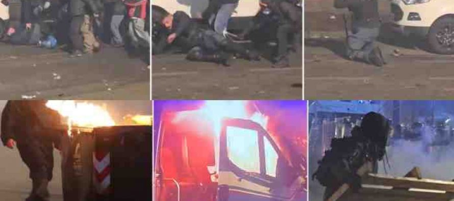 Maranza rossi hanno massacrato i poliziotti: fuorilegge i partiti che li difendono