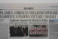 ISLAMICI: A BRESCIA VOGLIONO SPOSARE BAMBINI E A PADOVA VIETARE I MAIALI