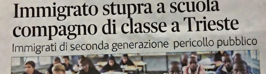 Adolescente straniero stupra compagno di classe in scuola Trieste