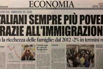 Italiani sempre più poveri: immigrazione abbassa ricchezza pro-capite
