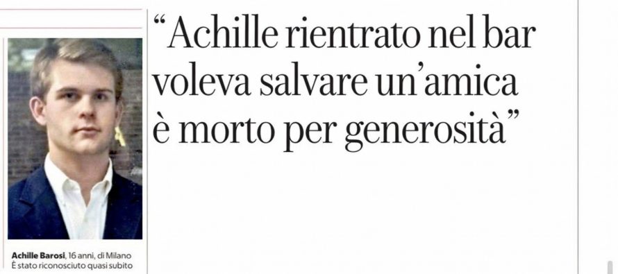 Achille Barosi si era salvato ma è tornato indietro per LEI