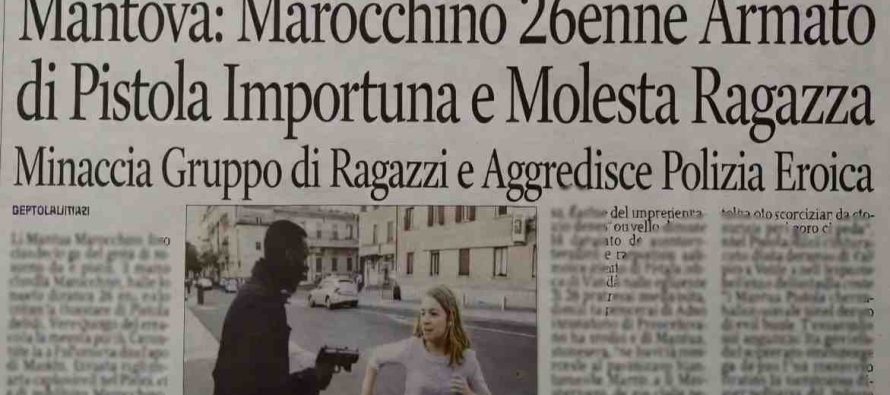 Marocchino vuole violentarla davanti ai suoi amici: li insegue armato di pistola