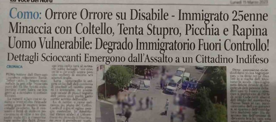 Immigrato sequestra disabile e lo violenta con il coltello