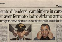 Uccise ladro straniero che accoltellava collega: carabiniere condannato a 3 anni