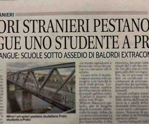 MINORI STRANIERI PESTANO A SANGUE UNO STUDENTE A PRATO